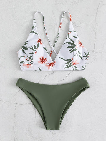 Bikini con stampa floreale casuale