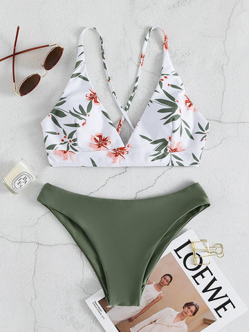 Bikini con stampa floreale casuale