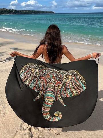 Cover up con stampa elefante